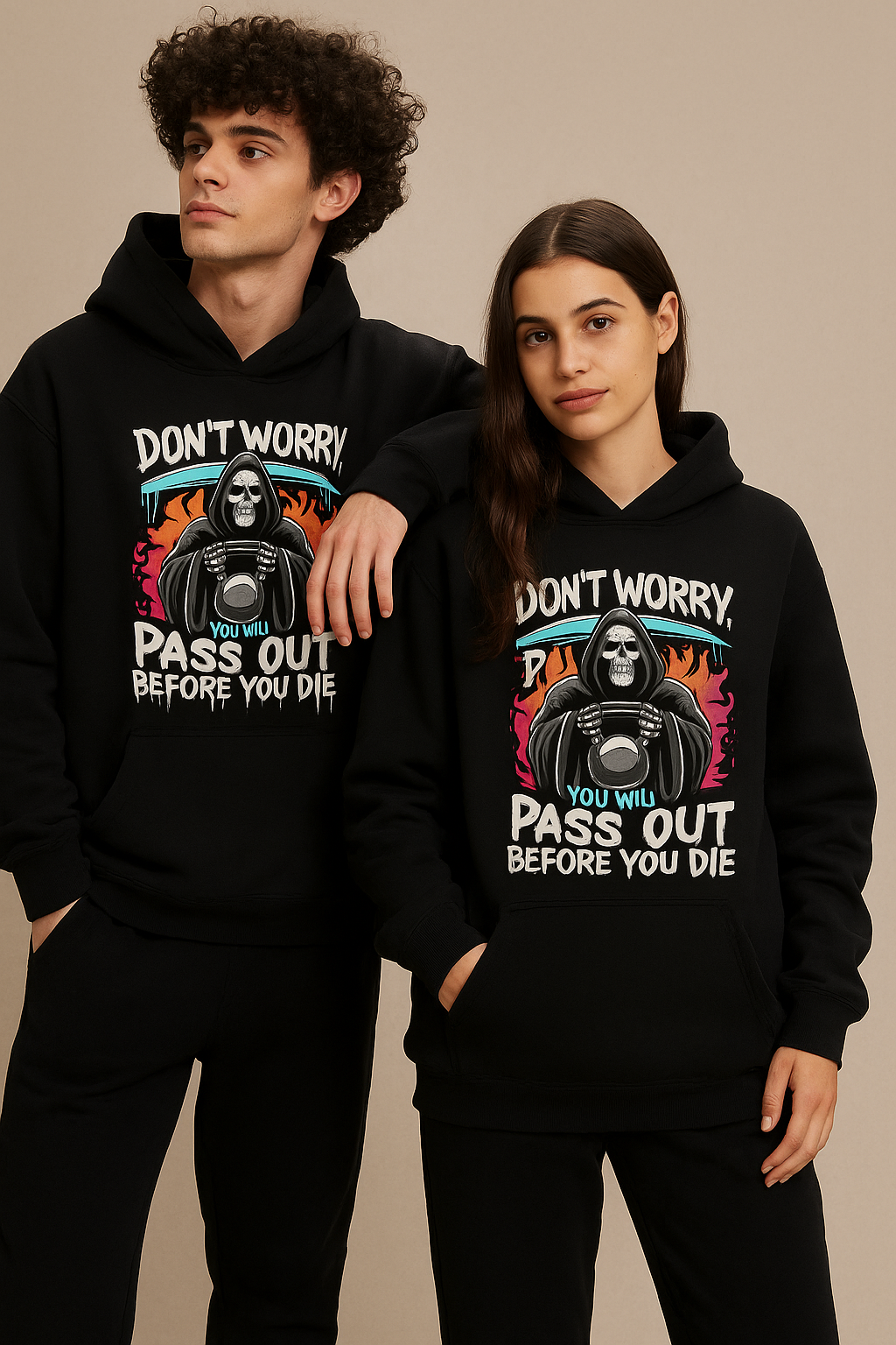 BLACK HOODIE A3