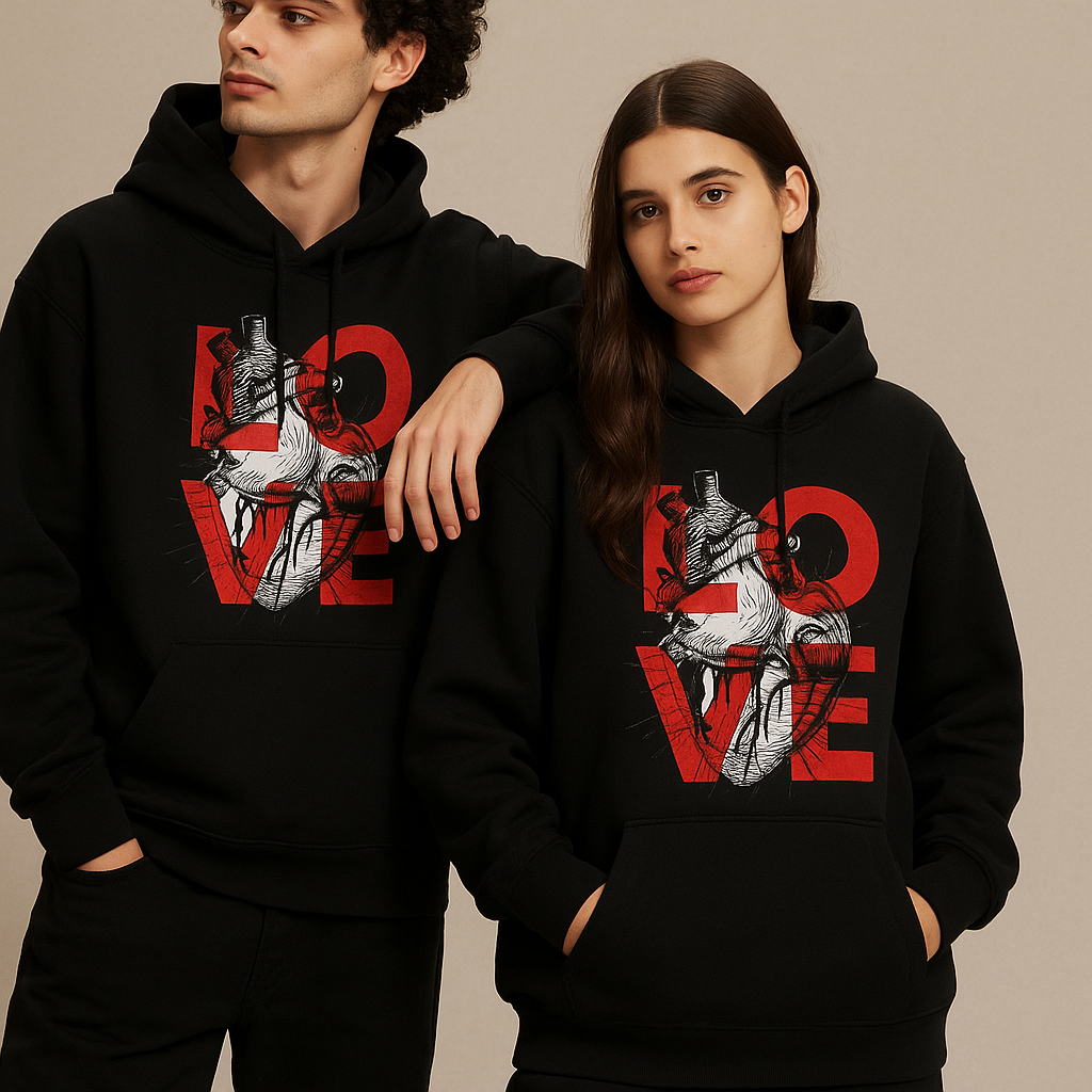 BLACK HOODIE A4