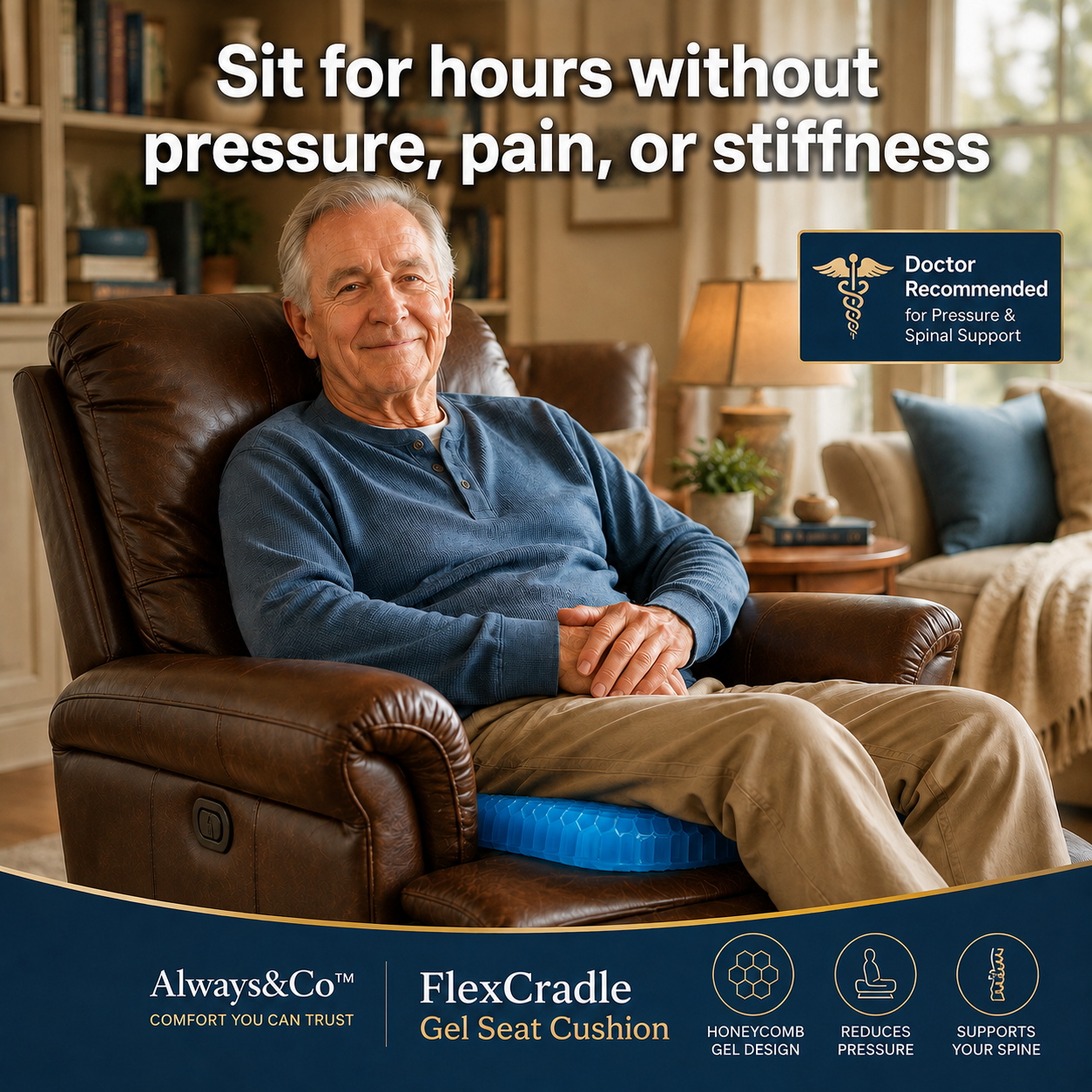 Always&Co™ FlexCradle Gel Seat Cushion