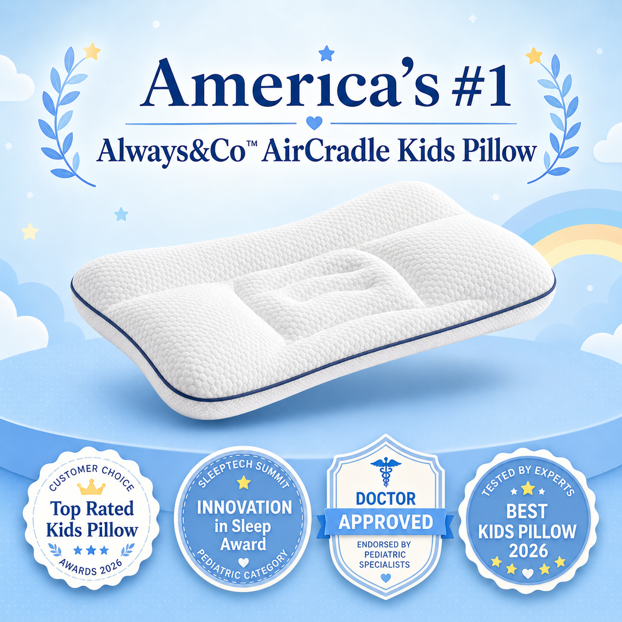 Always&Co™ AirCradle Kids Pillow