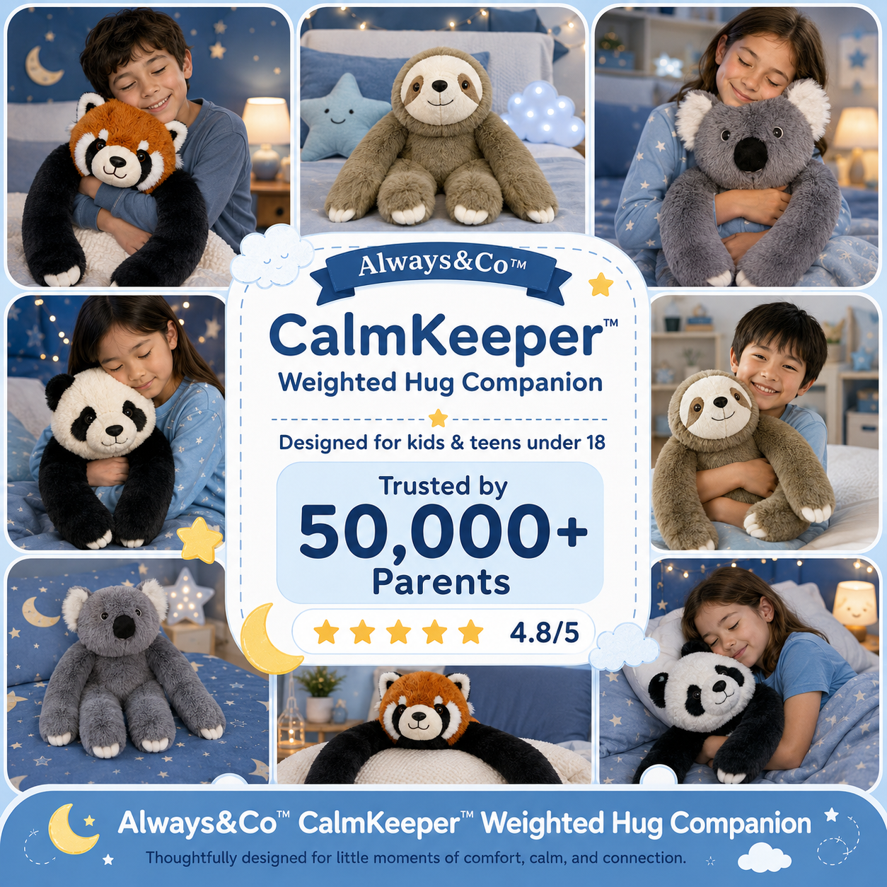 CalmKeeper™ Weighted Hug Companion - Pippa the Panda|Always&Co™