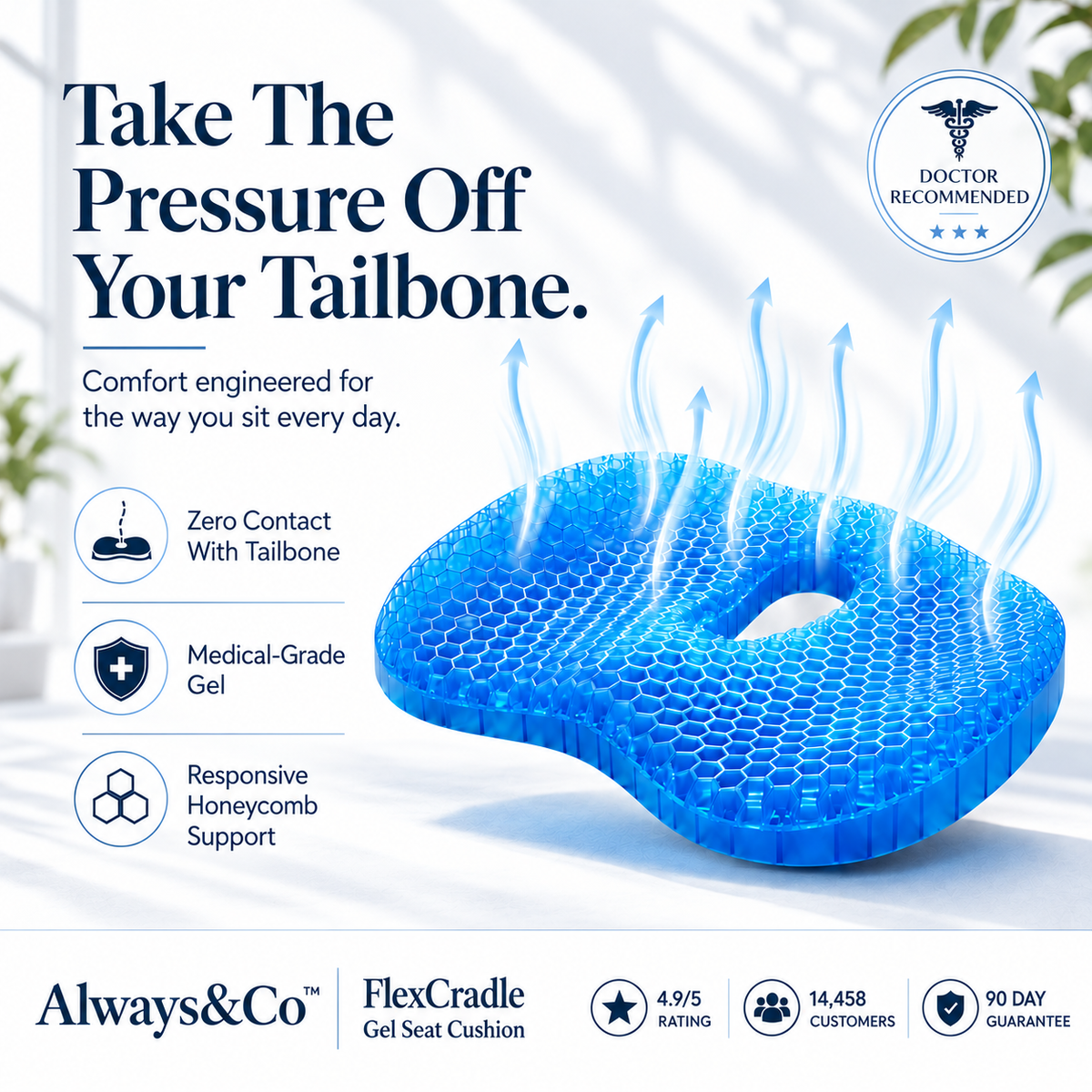 Always&Co™ FlexCradle Gel Seat Cushion