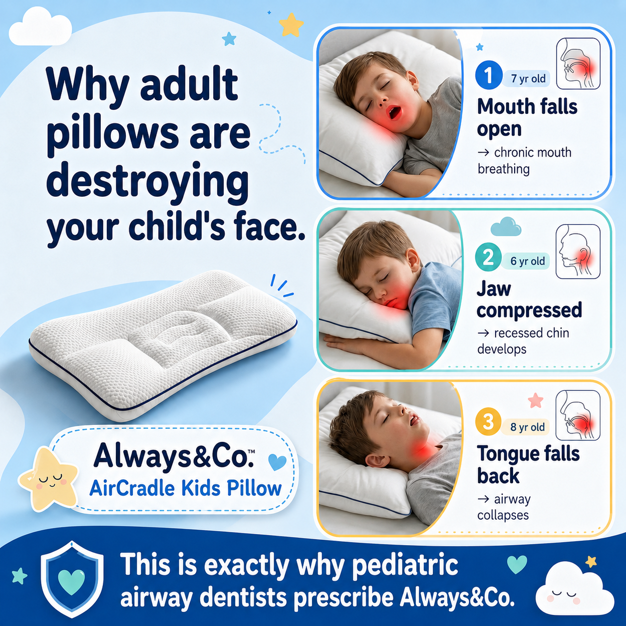 Always&Co™ AirCradle Kids Pillow